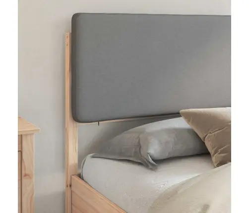 Lovo Rėmas Su Apmuštu Galvūgaliu Šviesiai Pilka 200 X 200 Cm