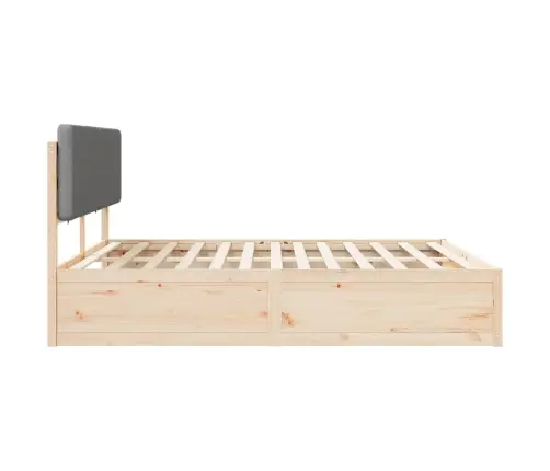 Lovo Rėmas Su Apmuštu Galvūgaliu Šviesiai Pilka 200 X 200 Cm