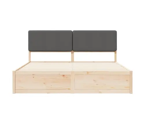 Lovo Rėmas Su Apmuštu Galvūgaliu Tamsiai Pilka 200 X 200 Cm