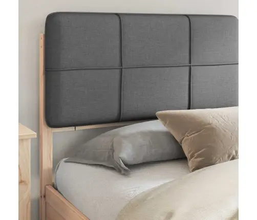 Gultas Rāmis Ar Polsterētu Galvas Balstu Tumši Pelēks Vidaxl