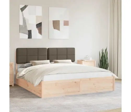 Lovo Rėmas Su Apmuštu Galvūgaliu Taupe 200 X 200 Cm