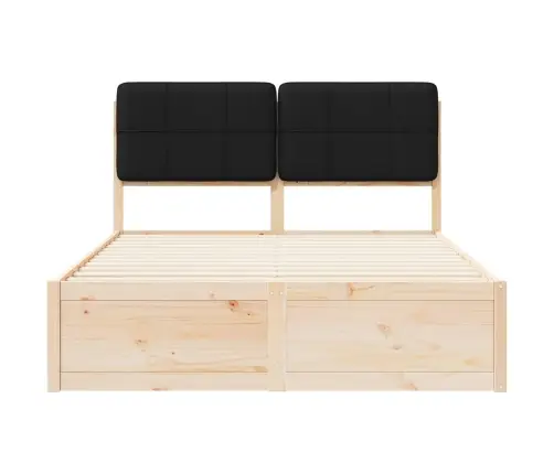 Lovo Rėmas Su Apmuštu Galvūgaliu Juoda 160 X 200 Cm