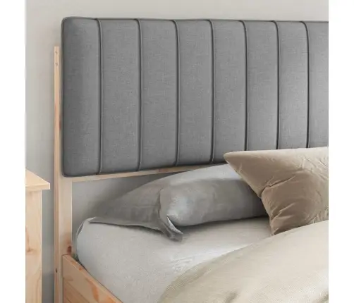 Lovo Rėmas Su Apmuštu Galvūgaliu Šviesiai Pilka 200 X 200 Cm