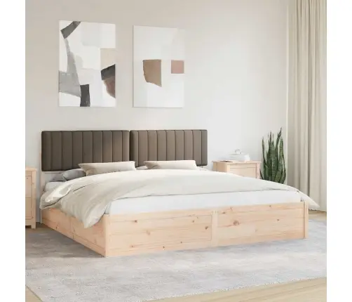 Lovo Rėmas Su Apmuštu Galvūgaliu Taupe 200 X 200 Cm