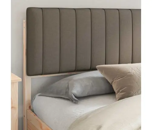 Lovo Rėmas Su Apmuštu Galvūgaliu Taupe 200 X 200 Cm
