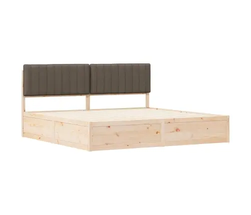 Lovo Rėmas Su Apmuštu Galvūgaliu Taupe 200 X 200 Cm