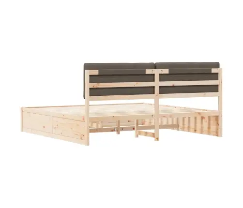 Lovo Rėmas Su Apmuštu Galvūgaliu Taupe 200 X 200 Cm