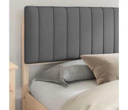 Voodiraam Pehme Peatoega Peaga Tumehall 180 X 200 Cm Tahke Mänd