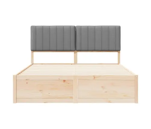 Lovo Rėmas Su Apmuštu Galvūgaliu Šviesiai Pilka 150 X 200 Cm