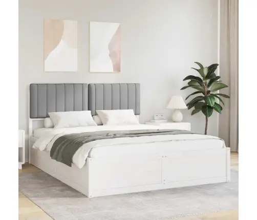 Lovo Rėmas Su Apmuštu Galvūgaliu Šviesiai Pilka 150 X 200 Cm