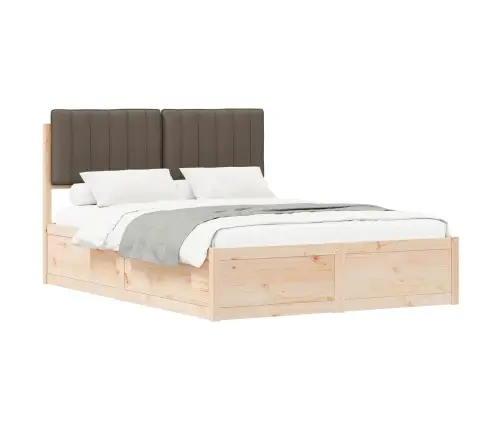 Lovo Rėmas Su Apmuštu Galvūgaliu Taupe 140 X 200 Cm