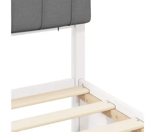 Lovo Rėmas Su Apmuštu Galvūgaliu Šviesiai Pilka 135 X 190 Cm