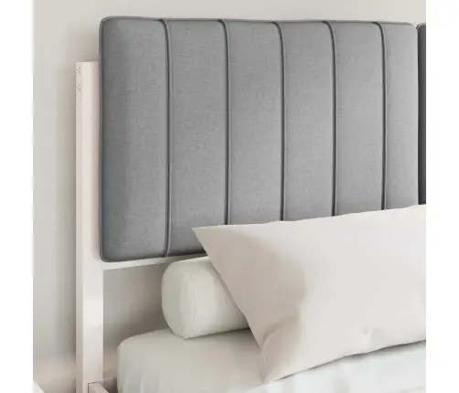 Lovo Rėmas Su Apmuštu Galvūgaliu Šviesiai Pilka 135 X 190 Cm
