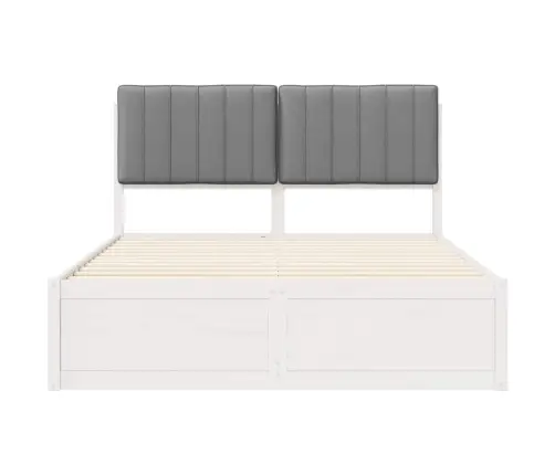 Lovo Rėmas Su Apmuštu Galvūgaliu Šviesiai Pilka 135 X 190 Cm
