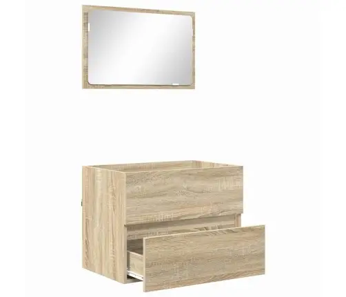 Vannas Istabas Mēbeļu Komplekts Sonoma Ozols Inženierijas Koks Vidaxl