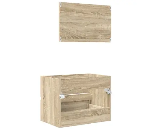 Vannas Istabas Mēbeļu Komplekts Sonoma Ozols Inženierijas Koks Vidaxl