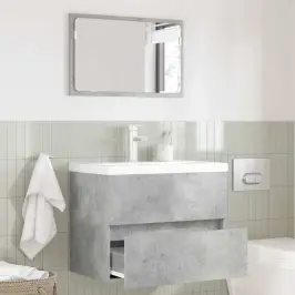 Vannas Istabas Mēbeļu Komplekts Betona Pelēks Inženierijas Koks Vidaxl