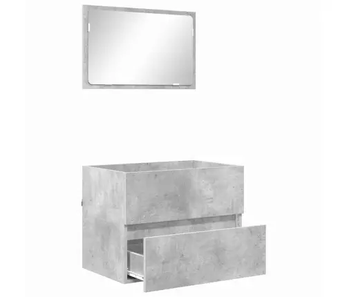 Vonios Baldų Rinkinys Su Stalčių Betono Pilka 60 X 38,3 X 45 Cm
