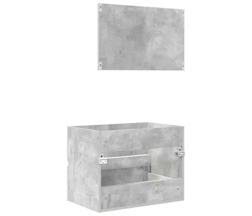 Vonios Baldų Rinkinys Su Stalčių Betono Pilka 60 X 38,3 X 45 Cm