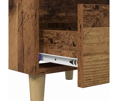 Lova Spintelės Su Stalčių 2 Pcs Senovinis Medis 40 X 35 X 50 Cm