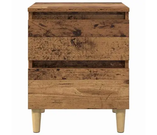 Lova Spintelės Su Stalčių 2 Pcs Senovinis Medis 40 X 35 X 50 Cm