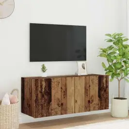 Tv Sienas Skapītis Vecs Koks 100 X 35 X 41 Cm Inženierijas Koks Vidaxl