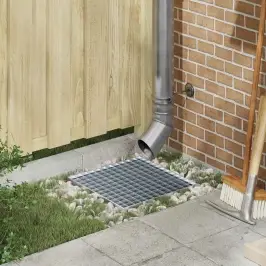 Restes Sudraba 40 X 40 X 2 Cm Karsti Cinkots Tērauds Vidaxl