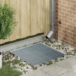 Restes Sudraba 60 X 60 X 2 Cm Karsti Cinkots Tērauds Vidaxl