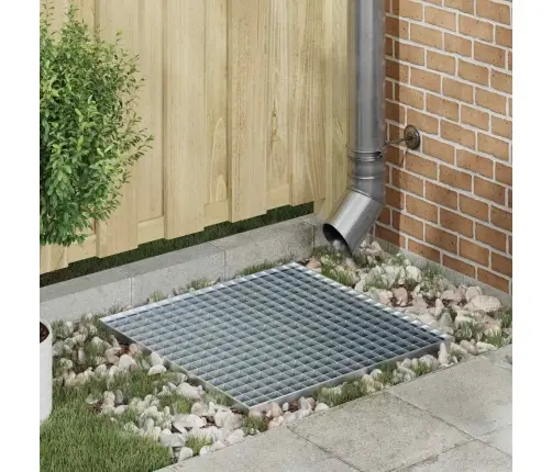 Restes Sudraba 60 X 60 X 2 Cm Karsti Cinkots Tērauds Vidaxl