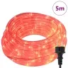 Virvju Gaisma Su 120 Led Sarkana 5 M Pvc Vidaxl