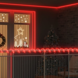 Virvju Gaisma Su 240 Led Sarkana 10 M Pvc Vidaxl