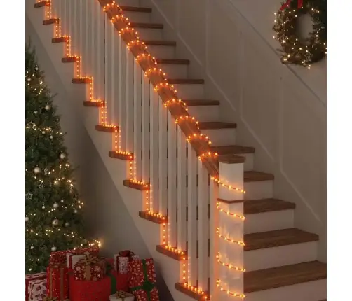 Virvės Šviesa Su 2400 Led Šilta Balta 100 M Pvc