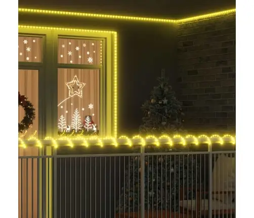 Virvju Gaisma Su 120 Led Silti Balts 5 M Pvc Vidaxl