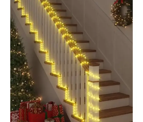 Virvju Gaisma Su 120 Led Silti Balts 5 M Pvc Vidaxl