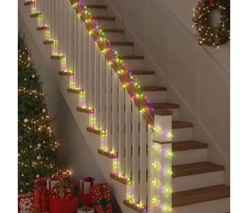 Virvju Gaisma Su 120 Led Daudzkrāsains 5 M Pvc Vidaxl