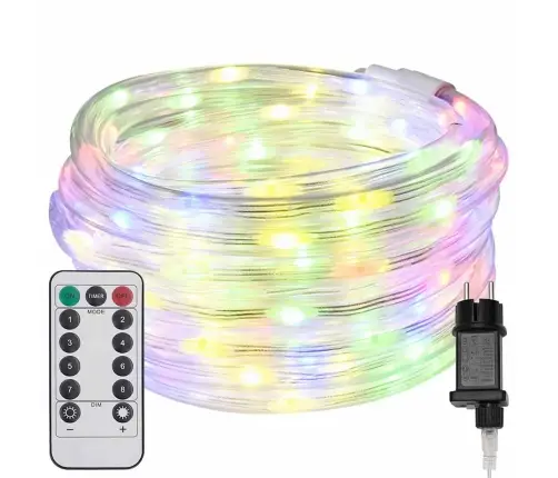 Virvju Gaisma Su 120 Led Daudzkrāsains 5 M Pvc Vidaxl