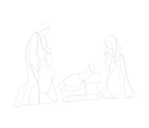 Valgustatud Jõululugu Mitmevärviline 112 X 72 Cm Pvc