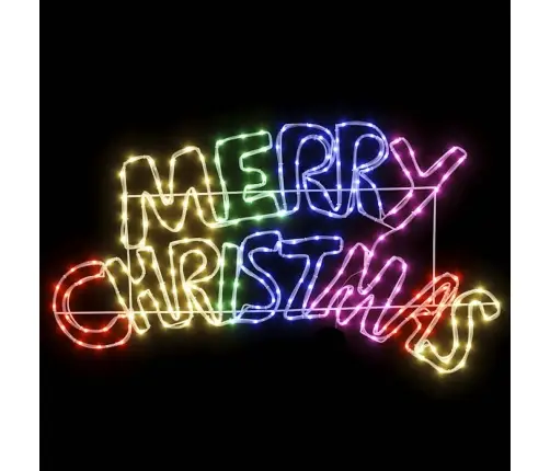 Ziemassvētku Zīme Su 240 Led Daudzkrāsains 100 X 50 Cm Pvc Vidaxl