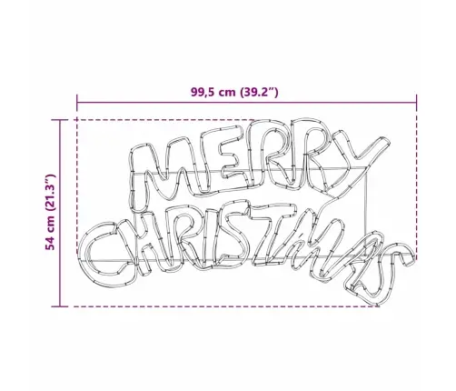 Ziemassvētku Zīme Su 240 Led Daudzkrāsains 100 X 50 Cm Pvc Vidaxl