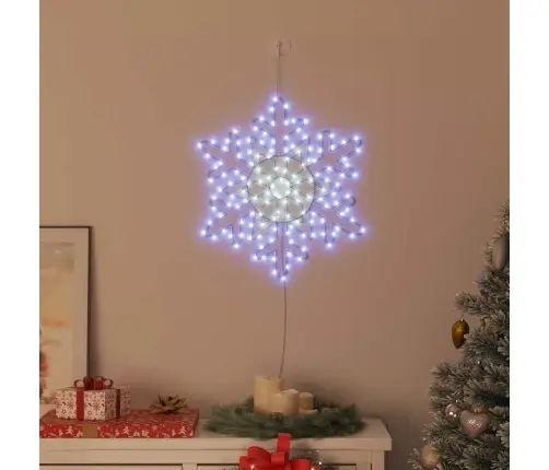 Ziemassvētku Sniegpārsla Zila 55.5 X 55.5 X 0.75 Cm Pvc Vidaxl