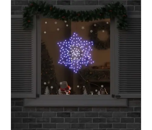 Ziemassvētku Sniegpārsla Zila 55.5 X 55.5 X 0.75 Cm Pvc Vidaxl