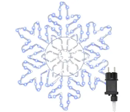 Ziemassvētku Sniegpārsla Zila 55.5 X 55.5 X 0.75 Cm Pvc Vidaxl