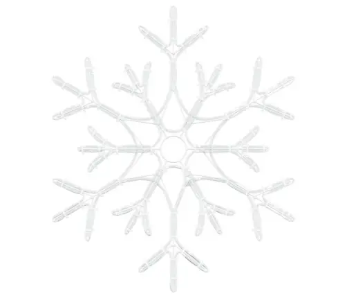 Ziemassvētku Sniegpārsla Silti Balts 56 X 49 X 0.7 Cm Pvc Vidaxl