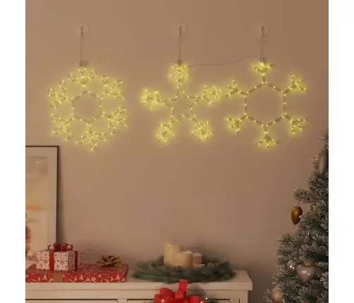 Kalėdinis Snaigė Su 252 Led Šilta Balta 45 X 38 Cm Pvc