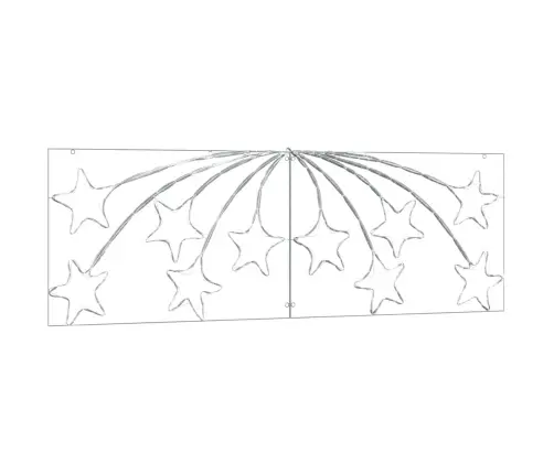 Ziemassvētku Zvaigzne Su 432 Led Daudzkrāsains 180 X 57 Cm Pvc Vidaxl