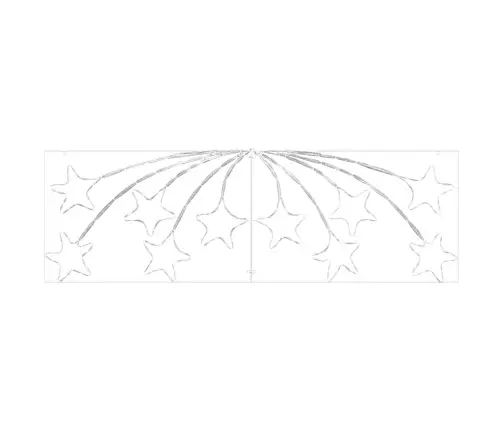 Ziemassvētku Zvaigzne Su 432 Led Daudzkrāsains 180 X 57 Cm Pvc Vidaxl