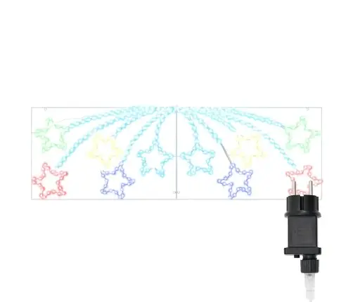 Ziemassvētku Zvaigzne Su 432 Led Daudzkrāsains 180 X 57 Cm Pvc Vidaxl