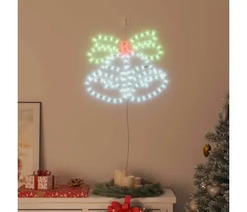 Kalėdų Varpeliu Su 144 Led Įvairiaspalvis 56 X 46 Cm Pvc