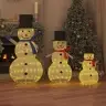 Ziemassvētku Sniegavīru Ģimene 3 Pcs Silti Balts Vidaxl