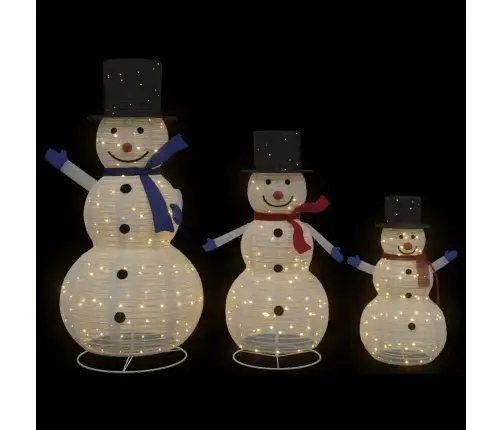 Ziemassvētku Sniegavīru Ģimene 3 Pcs Silti Balts Vidaxl